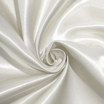 Elegant Ivory Seamless Satin Round Tablecloth for Stunning Event Décor