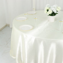 132 Inch Ivory Tablecloth Satin 