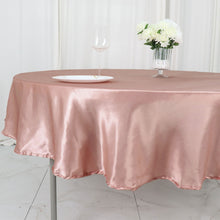 Dusty Rose Round Satin Tablecloth 90 Inch