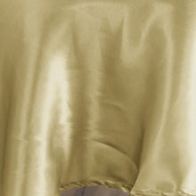 90 Inch Satin Champagne Round Tablecloth