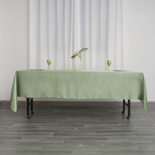 Smooth Satin Sage Green Tablecloth Rectangular 60 Inch x 102 Inch