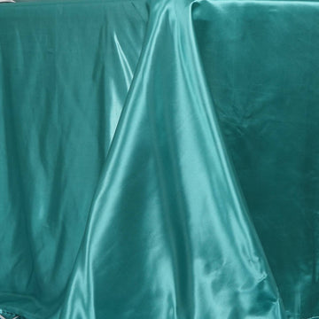 Elevate Your Event with Turquoise Satin Tablecloth