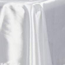 White 60 Inch x 102 Inch Smooth Satin Rectangular Tablecloth