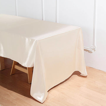 Create a Timeless and Luxurious Ambiance with Beige Satin Table Linen