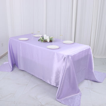 Dress Your Tables with Lavender Satin Elegance