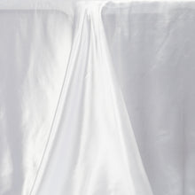 90 Inch x 132 Inch Seamless Satin White Rectangular Tablecloth