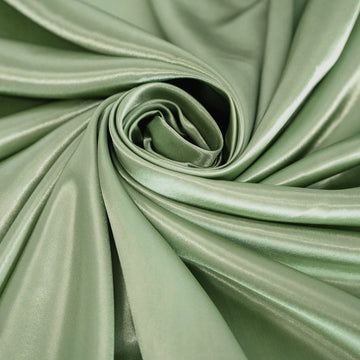 Experience Luxury and Versatility with the Sage Green Seamless Satin Rectangular Tablecloth