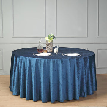 Elevate Your Table Decor with Navy Blue Velvet Elegance