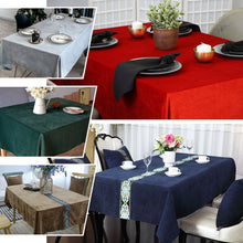 60 Inch x 102 Inch Reusable Premium Velvet Rectangle Tablecloth Seamless Linen in Mauve Color 