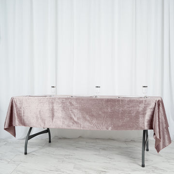 Elevate Your Event Decor with the Mauve Velvet Tablecloth