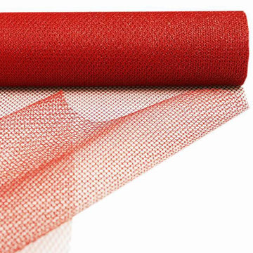 Add a Pop of Color with Red Polyester Hex Deco Mesh Netting Fabric Roll