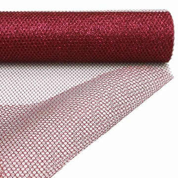 Add a Touch of Elegance with Wine Polyester Hex Deco Mesh