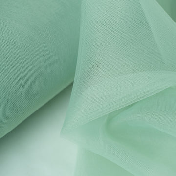 Elegant Sage Green Tulle Fabric Bolt for DIY Crafts and Event Decor