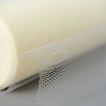 Elegant Ivory Tulle Fabric Bolt for Stunning Event Decor