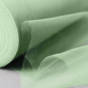 Elegant Sage Green Tulle Fabric Bolt for Stunning Event Décor