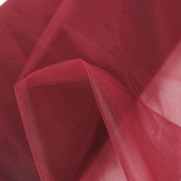 Elegant Burgundy Tulle Fabric Bolt for Stunning Event Decor