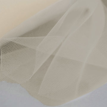 Beige Tulle Fabric Bolt for Fanciful Event Decor