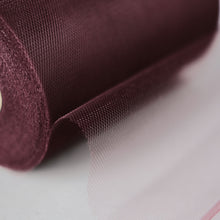 6 Inch x 100 Yard Burgundy Tulle Sheer Fabric Roll