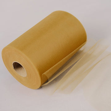 Create Stunning Crafts with Gold Tulle Fabric Roll