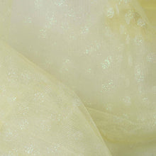 Glittered Polka Dot Tulle Fabric - Yellow - 54" x 15 Yards#whtbkgd
