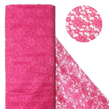 Unleash Your Creativity with Fuchsia Floral Lace Fabric