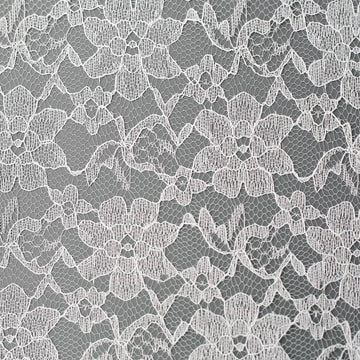 Enhance Your Wedding Decorations with White Floral Lace Fabric