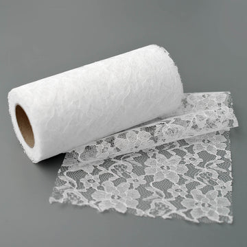 Elevate Your Event Decor with White Floral Lace Fabric