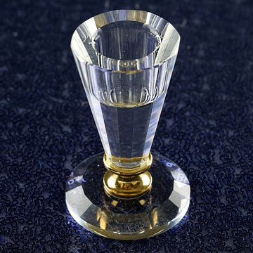 Elegant Crystal Glass Taper Candlestick Holder Stand in Gold