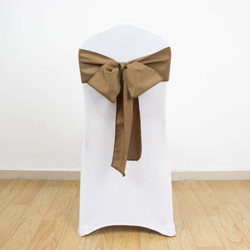 Taupe Polyester Chair Sashes - Add Elegance to Your Event