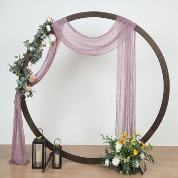 Add a Touch of Elegance with Violet Amethyst Gauze Cheesecloth Wedding Arch Decorations