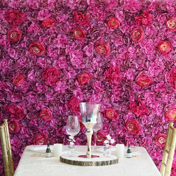 Vibrant Violet/Purple UV Protected Flower Wall Mat: Add Elegance to Your Event Decor