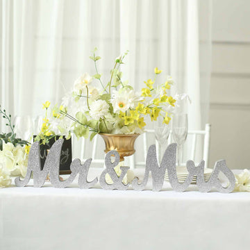Create a Rustic Glam Wedding Display with Mr & Mrs Photo Props