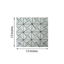 Self Adhesive Wall Panels - Brushed Metal and Colored Rhinestones Square Tile with 12 inches x 12 inches measurements
