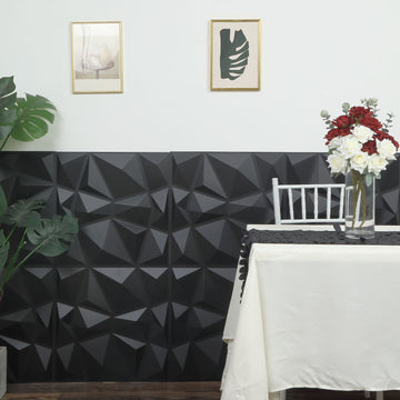 Elevate Your Space with Matte Black Stick On PVC Wall Tiles