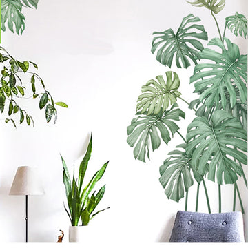Create a Tropical Oasis with Green Tropical Palm Leaves Wall Decals
