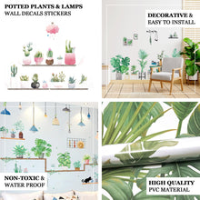 Potted Plant Wall Stickers In Green Peel & Stick