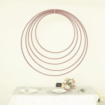 Create Stunning Event Decor with the Rose Gold Hoop Wreath