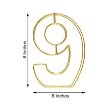 A gold Metal Wire number 9 with measurements of 8 inches and 6 inches