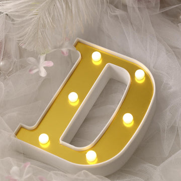 Add Sparkle to Your Event Decor with Gold 3D Marquee Letters