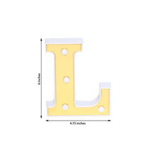 Indoor lighting, yellow Plastic Frame with Mirror Front letter L measuring 6 inches by 4.75 inches