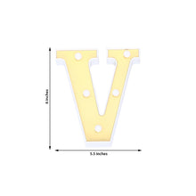 Indoor lighting, letters & table numbers - Plastic Frame Yellow Letter V that is 5.5 inches tall