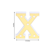 Plastic Yellow Letter X Marquee Light