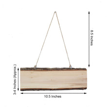 2 Pack - 10"x4" - Natural Blank Hanging DIY Wood Sign, Rectangle Wood Plaques