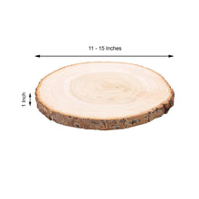 15" Dia - Rustic Natural Wood Slices, Round Poplar Wood Slabs, Table Centerpieces