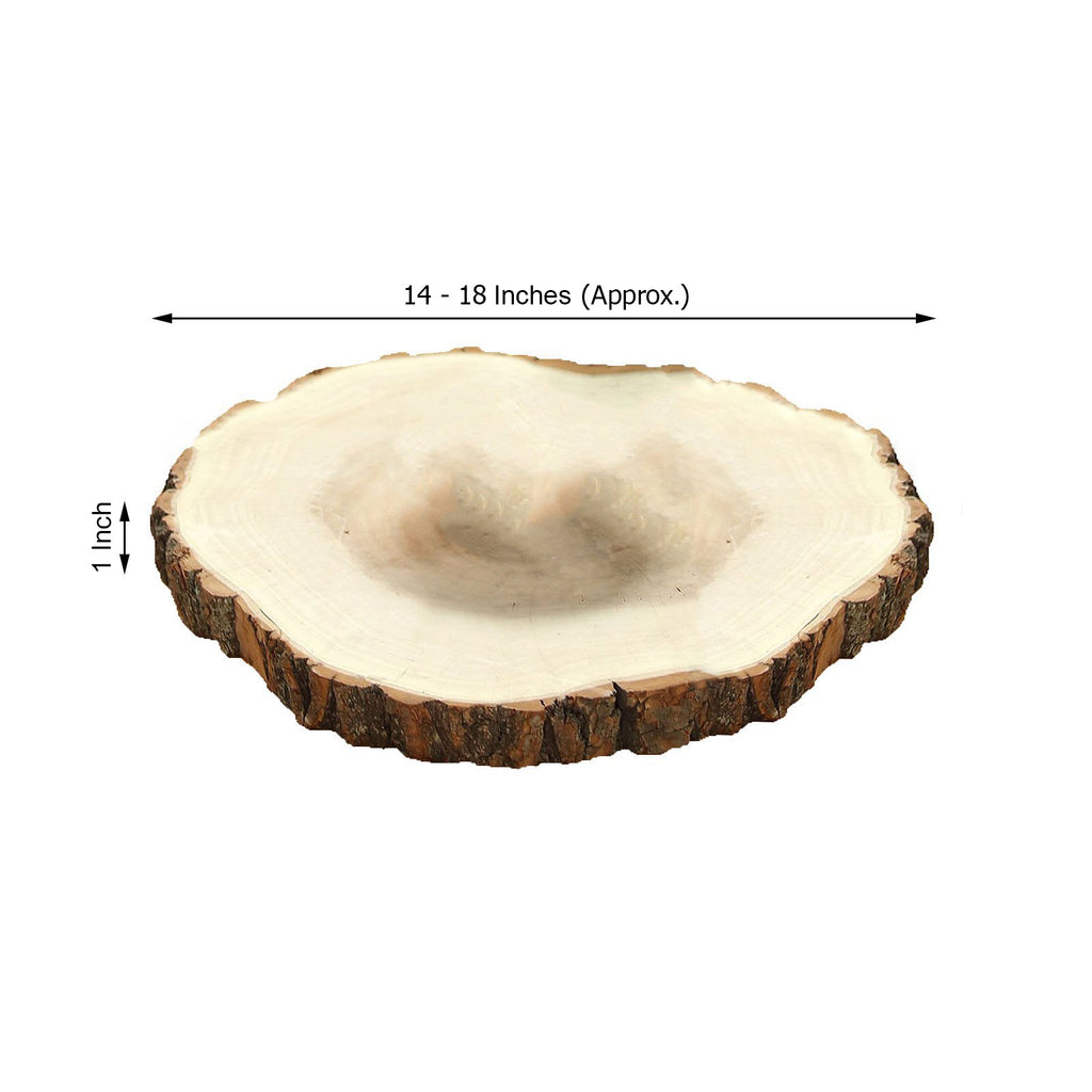 Efavormart 15~18  Rustic Natural Wood Slices Round Poplar Wooden Slab  Table Centerpiece 
