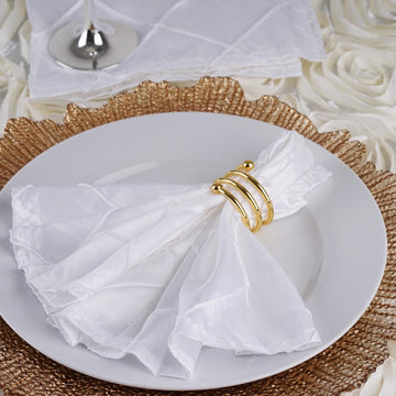 Elevate Your Events with White Pintuck Satin Napkins