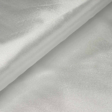 Elegant White Satin Fabric Bolt for Stunning Event Decor