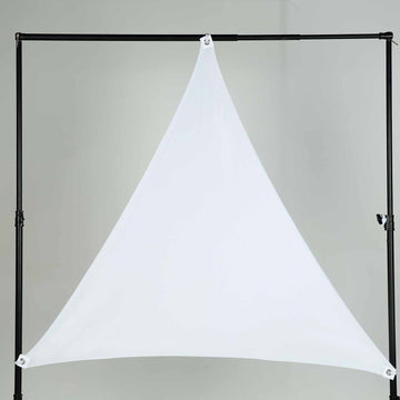 White Stretchy Spandex Triangle Shade Tarp Backdrop, Patio Sail 6ft