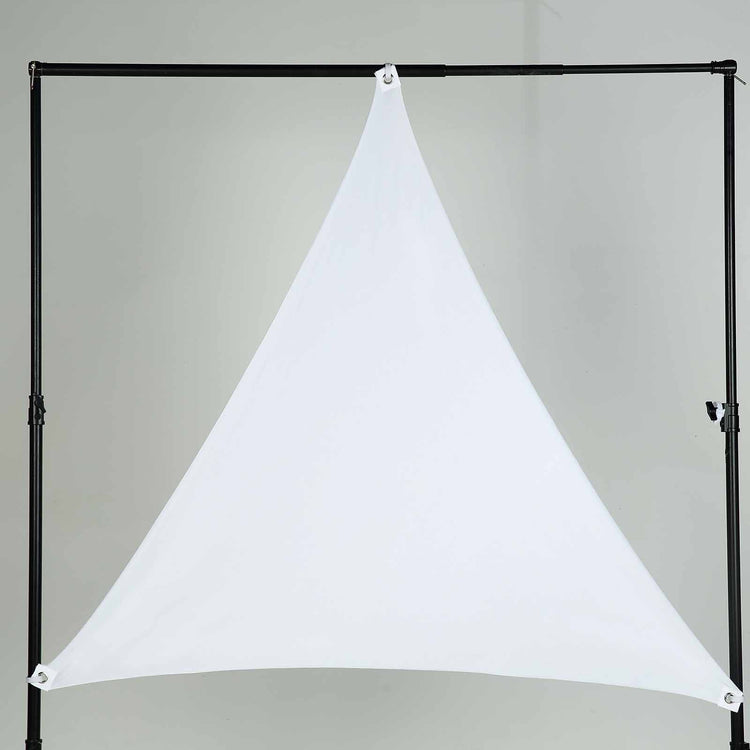 White Triangle Spandex Tarp For Patio Shade Or Backdrop 6 Feet