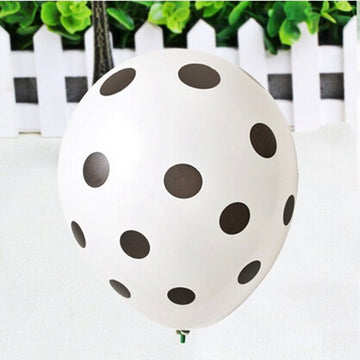 Add a Pop of Fun with White and Black Polka Dot Latex Party Balloons